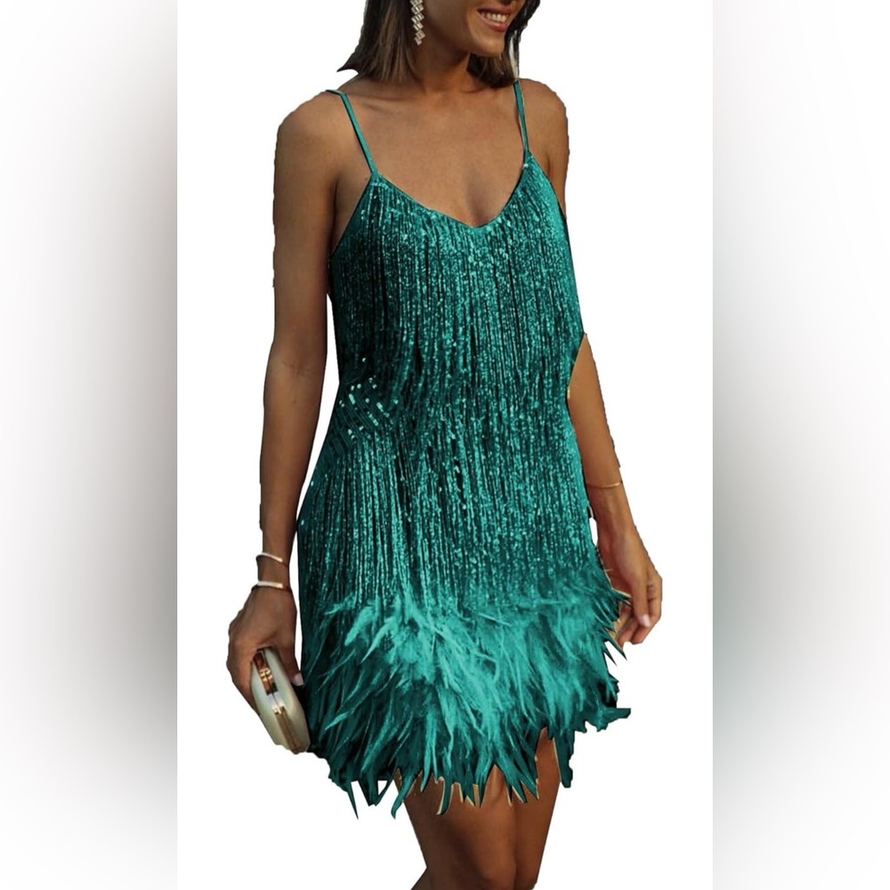 Green 20’s Gatsby Flapper Dress